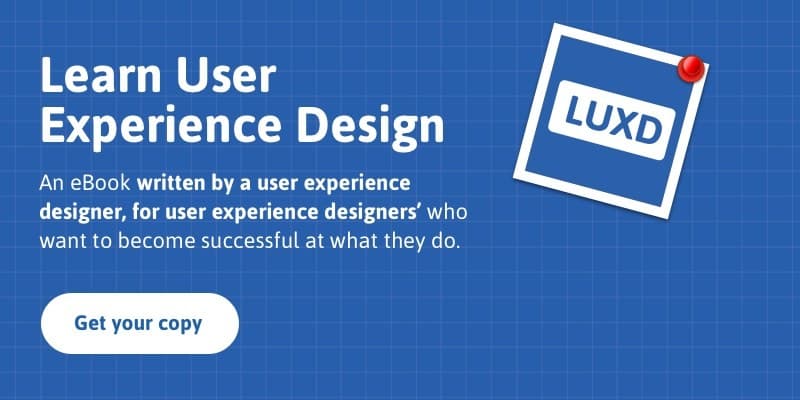 LUXD: Learn User Experience Design logo illustration
